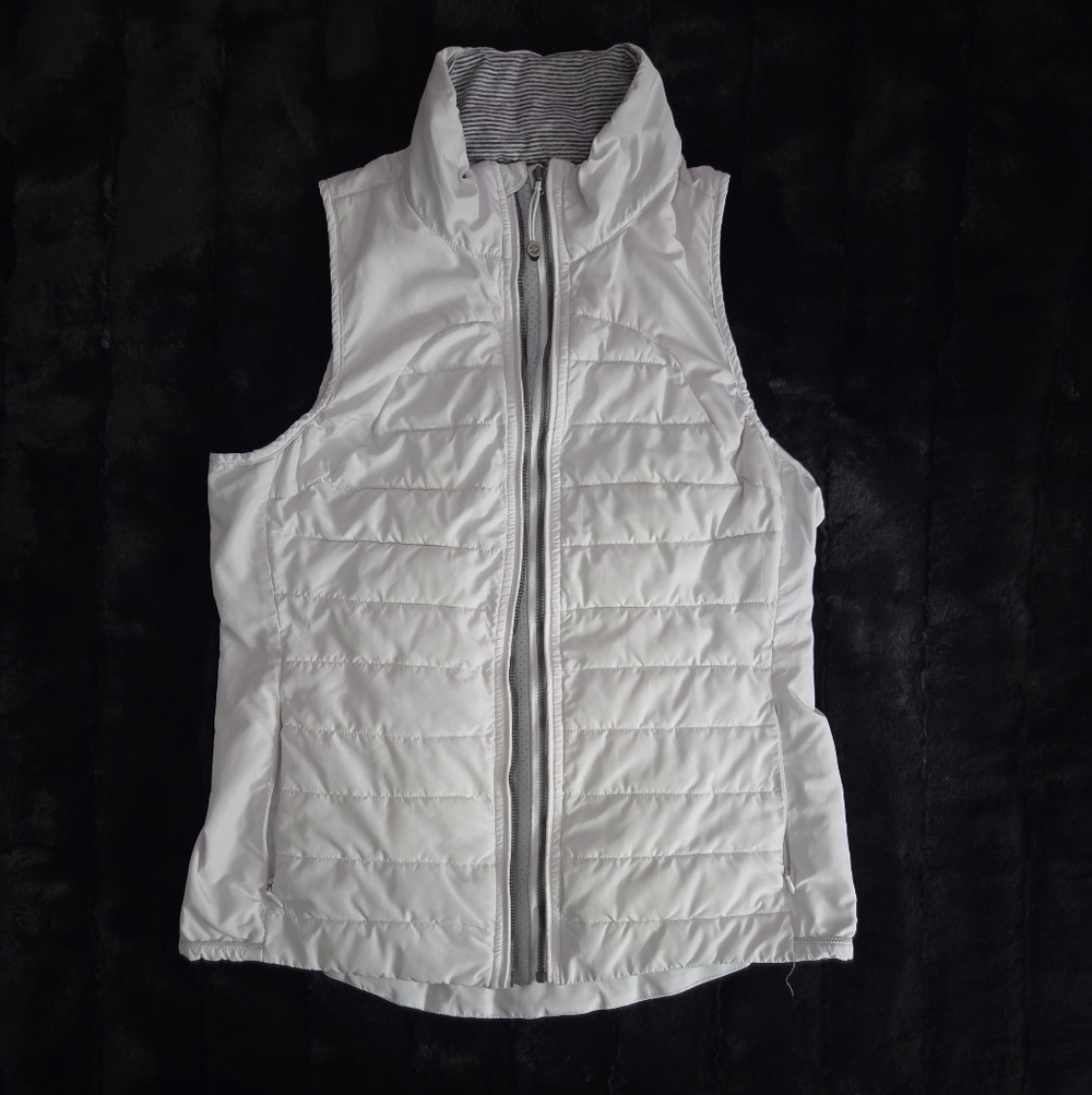 White Quilted Vest